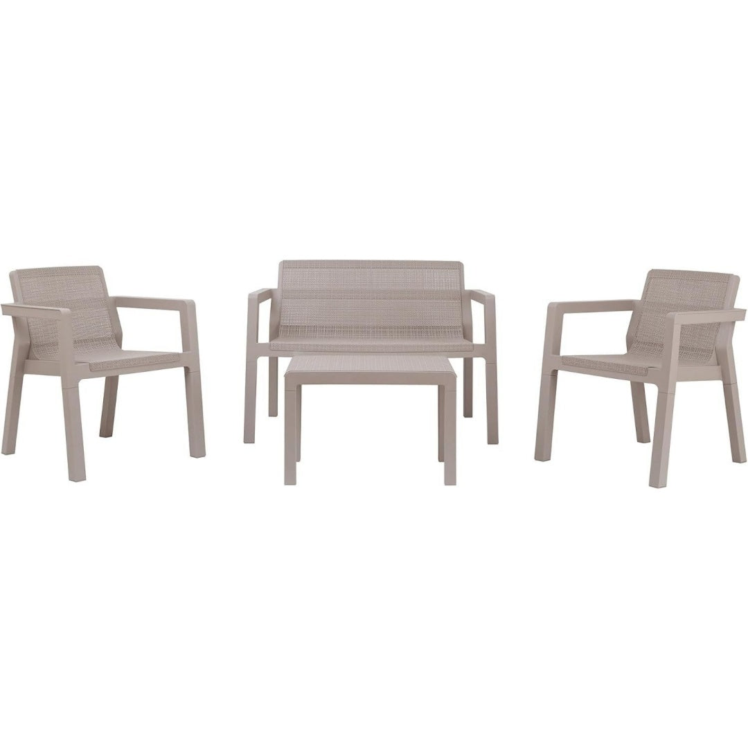 Tavolo Toomax Set Salotto da giardino Riviera 4 posti grigio tortora, in polipropi
