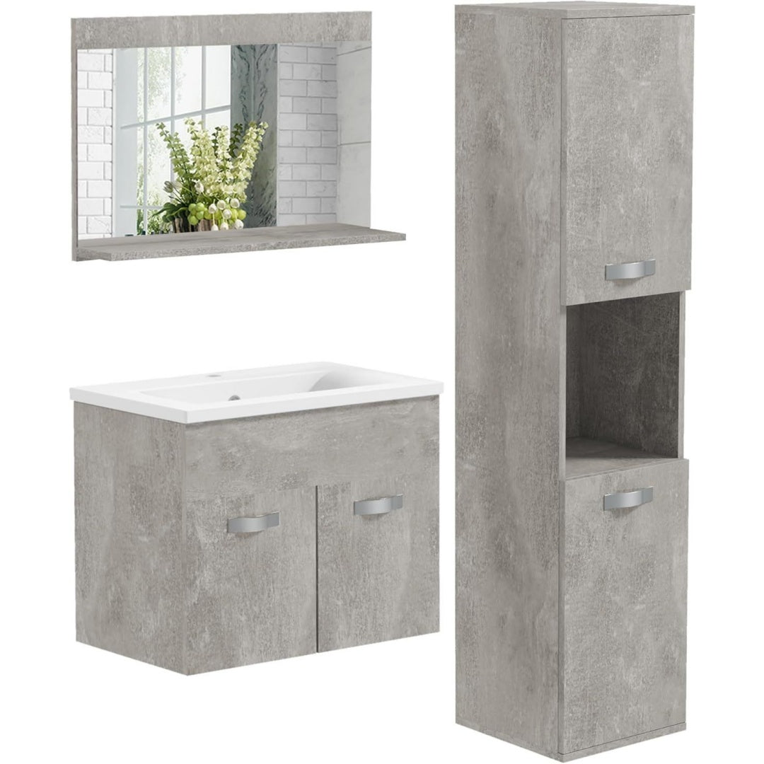 Set arredo bagno grigio