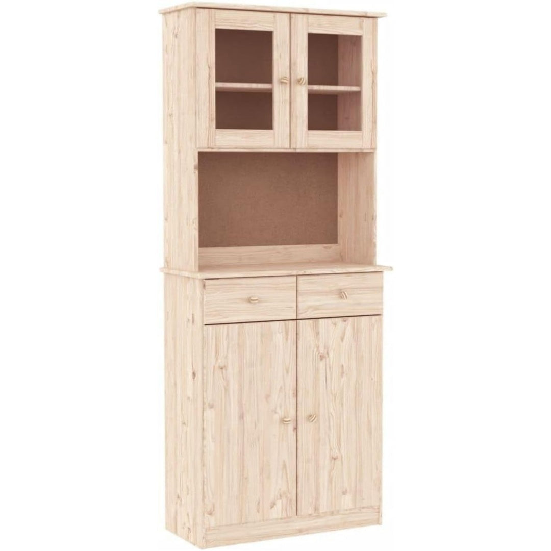 Credenze e buffet con cassetti naturale 77x35x188 cm
