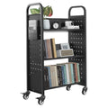 Scaffale con ruote nero con struttura in acciaio